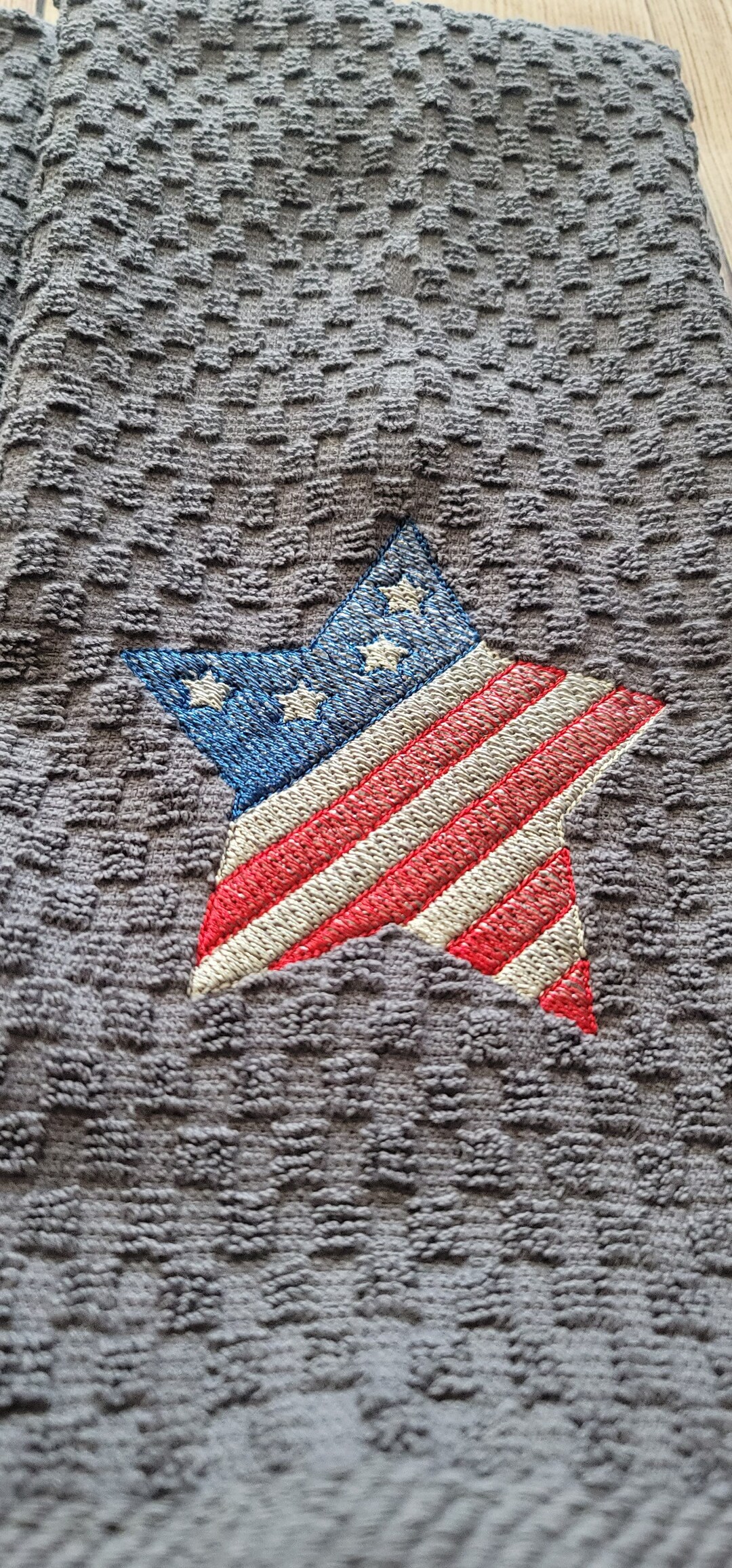 Patriotic Star/4th of July/memorial Day/veteran's Day Embroidered