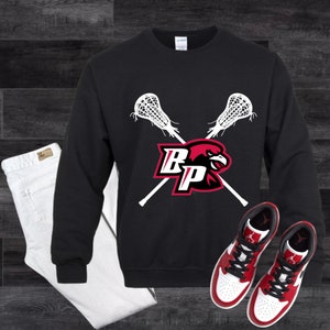 BPHS Lacrosse - Logo and Sticks - Crew Neck with Numbers