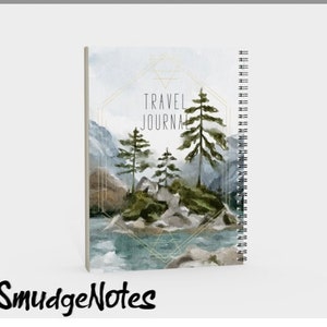 Travel Journal Spiral Left-handed Notebook - Gift Idea - Personal Journal - Blank Notebook - Drawing Book - Sketch Book