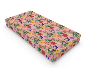 Summer Ojibwe Floral Baby Changing Pad Cover