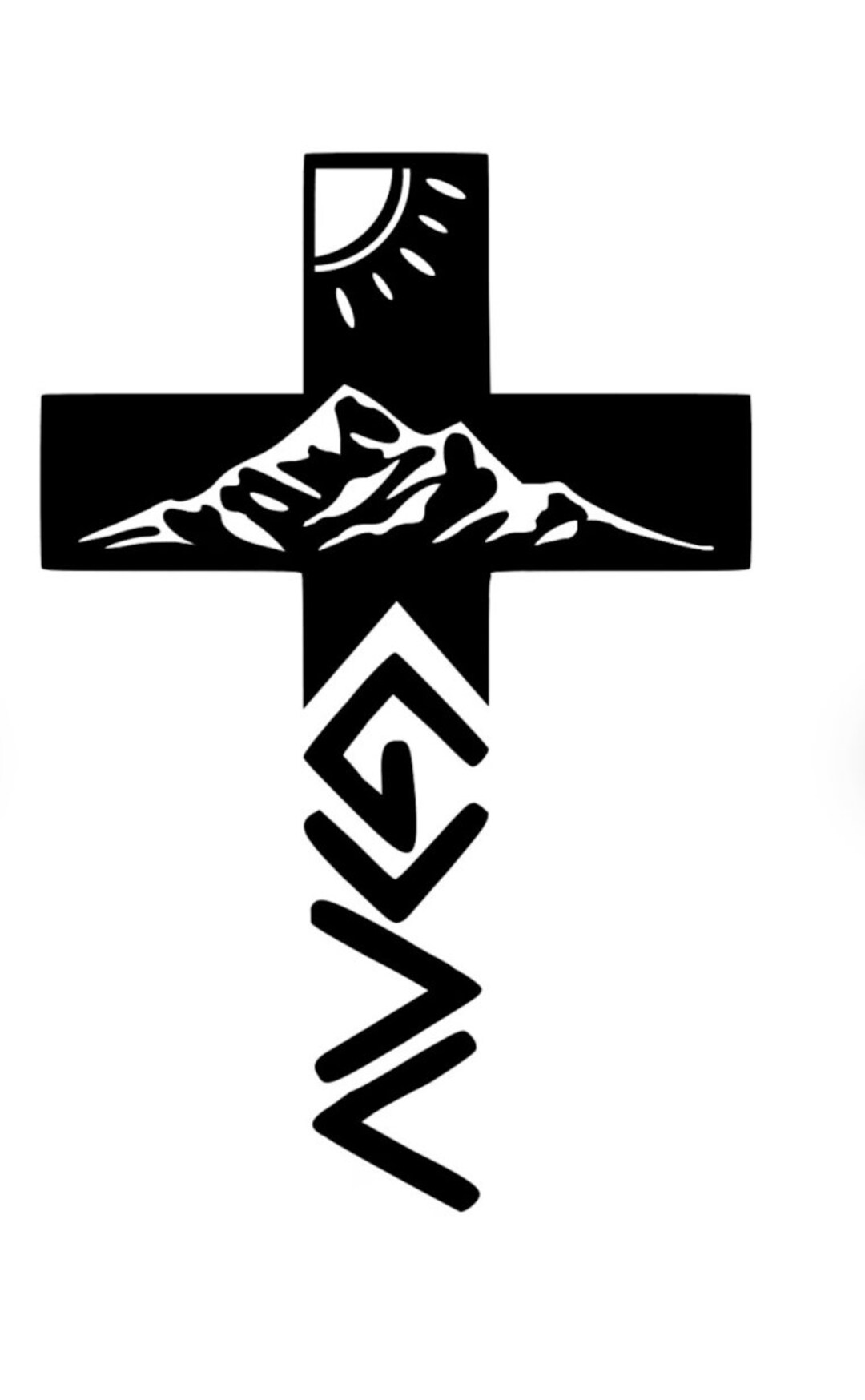 Cross Religious Vinyl Window Decal Jesus Love Prey Church Etsy