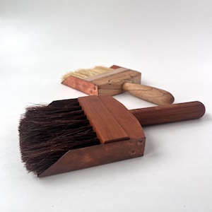 Handmade Copper Dust Pan and Brush Set | Drafting Brush