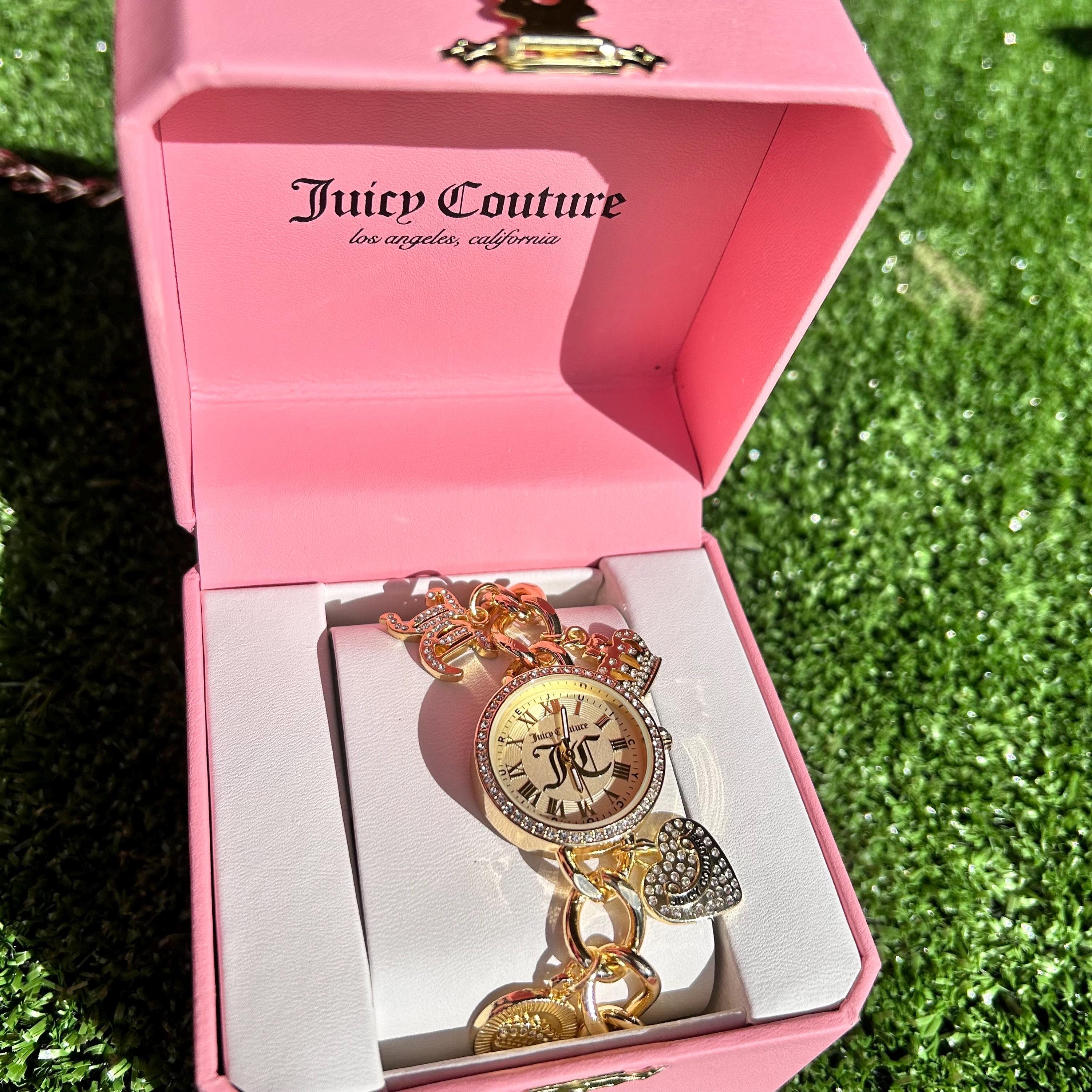 Juicy Couture Watch NWT NIB adjustable GOLD PINK CROWN BLING CUTE Juicy Couture Watch - Etsy main image 2