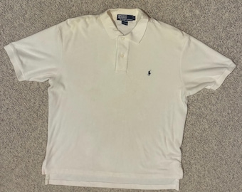 Designer vintage short sleeve terry cloth polo shirt, mid 1990’s, never worn, size men’s Large