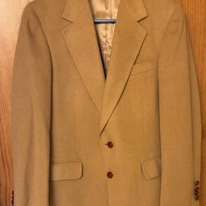 veste vintage en poil de chameau pour homme, légèrement usée, taille 39 Regular.
