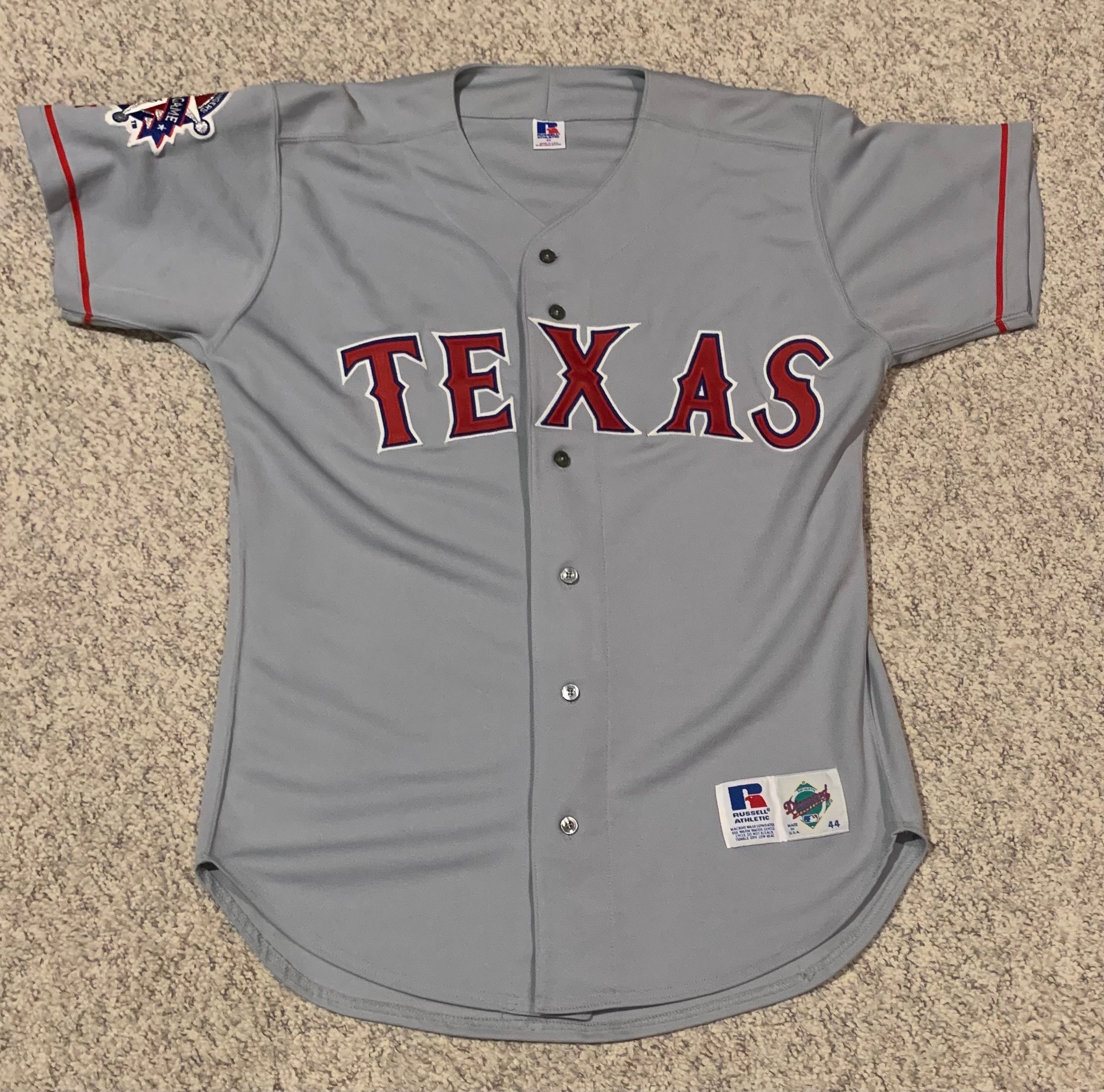 texas rangers road jersey