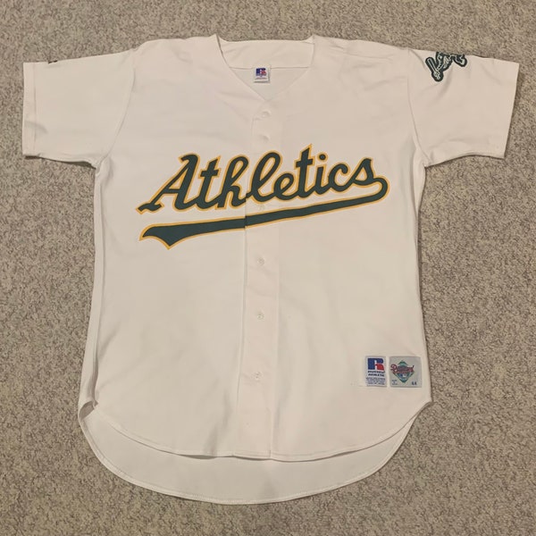 Oakland Athletics vintage 90’s never worn game jersey, made by Russell Athletic, size 44 LOWERED PRICE by 20 DOLLARS