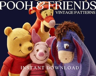 Libro de patrones de ganchillo de Winnie the Pooh y sus amigos / Descarga instantánea
