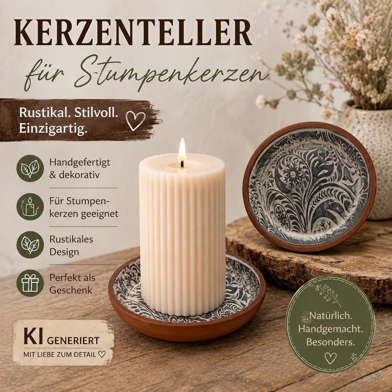 Kerzenteller stumpenkerze