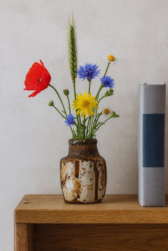 Wood-fired organic vase – hand-formed unique piece from Wentorf | 12 cm natural ceramic artwork