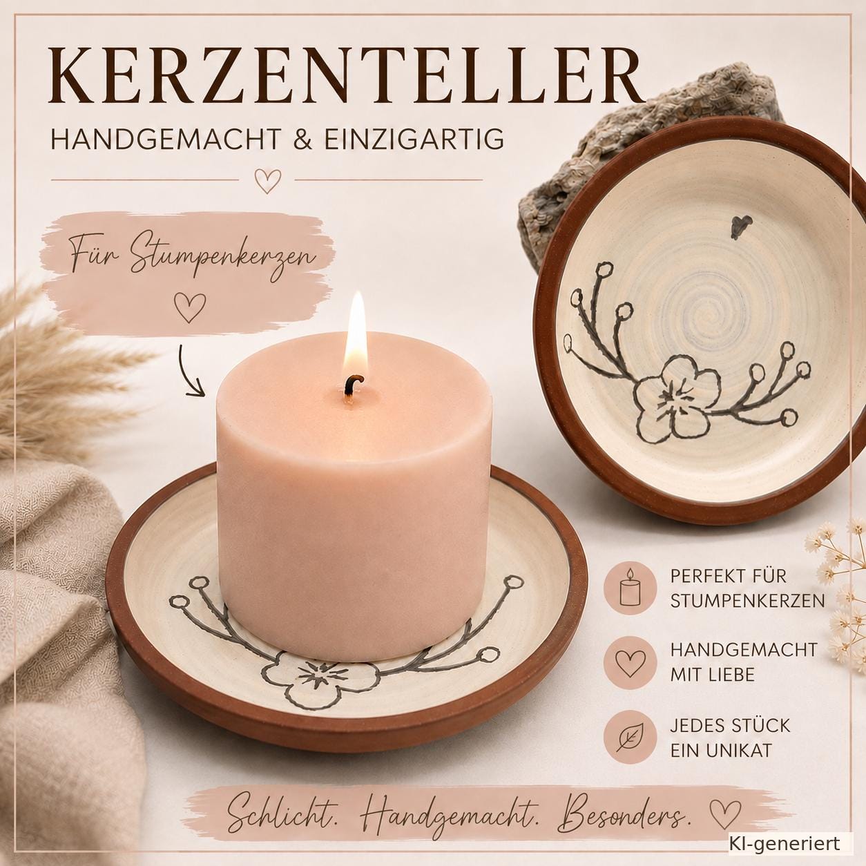 Stumpenkerze untersetzer
