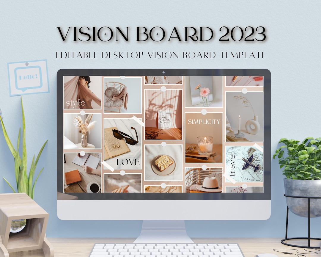 2024 Digital Vision Board Vision Board Canva Template Goals - Etsy UK