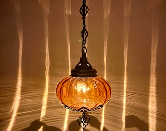 PLUG IN Pendant Light, Hanging Lamp, Swag Night Light, Turkish Moroccan Lamps, Rustic Lamp, Bedroom, Kitchen, Living Room