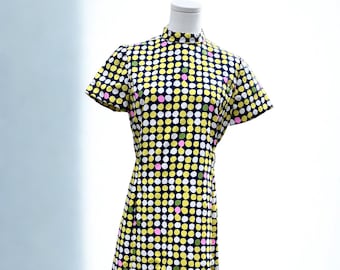 Vintage 1950s 1960s Polka Dot Day Dress by Abe Schrader