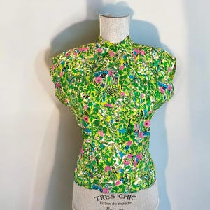 1940s Silk Cap Sleeve Top, Button Back Silk Blouse 40s