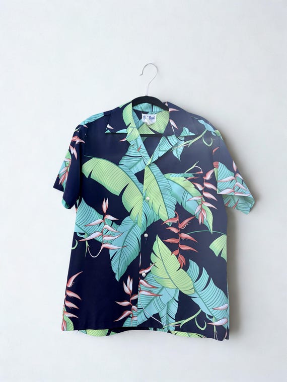 Men's 1970s Hawaiian Luau Shirt by Kai Nani Hawaii