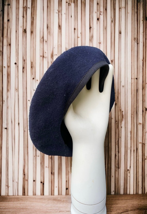 Vintage Laulhere 1980's Authentic Navy Blue Beret 