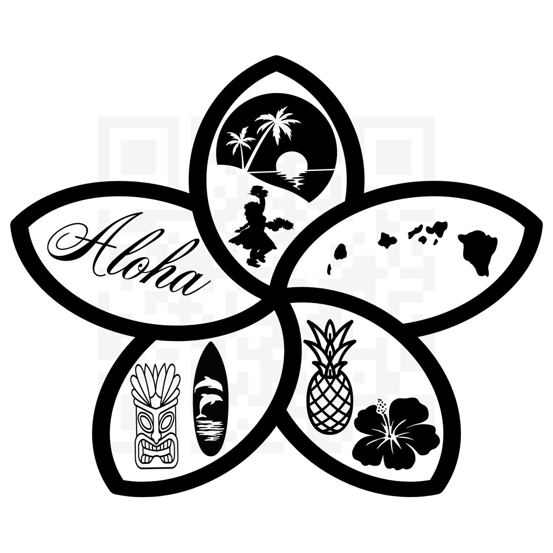 Aloha SVG Car Decal Hawaii Clipart Hawaii Sticker Decorative Pillow