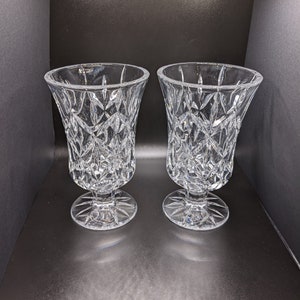 Hurricane candle holder, Hurricane candlestick holder, Block Crystal Hurricane, Lead Crystal Hurricane Candle Holder, Crystal Vase