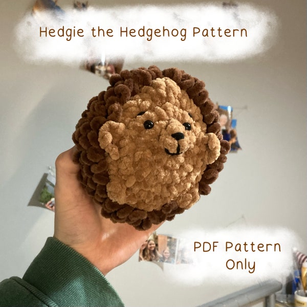 Hedgie the Hedgehog Pattern - PDF Pattern - Crochet Pattern - Amigurumi Pattern - Stuffed Animal Crochet Pattern - Hedgehog Plushie Pattern