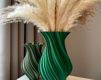 Moderne und stilvolle 3D-gedruckte Vase für die Inneneinrichtung, umweltfreundliche Vase, ideal für Trockenblumen