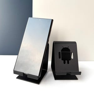 3D Printed Phone Stand, Phone Holder for Desk, Simple Aesthetic Phone Holder, Perfect for Office and Home , Suitable with Apple and Android