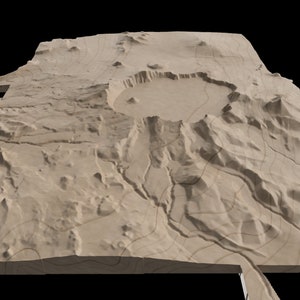 Crater Lake National Park Oregon Fichier STL pour l’impression 3D CNC Milling Haute résolution