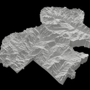 Arquivo STL do Sequoia National Park Califórnia para fresagem CNC, impressão 3D de alta resolução