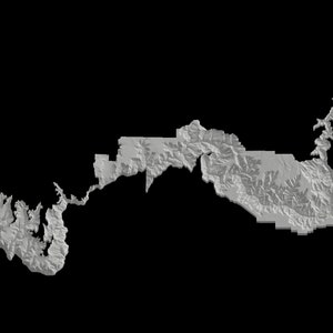 Fichier STL du parc national du Grand Canyon en Arizona pour l’impression 3D haute résolution du fraisage CNC