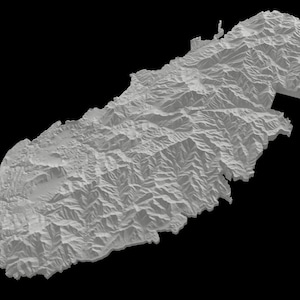 Great Smokey Mountains Tennessee-bestand voor CNC-frezen 3D-printen met hoge resolutie