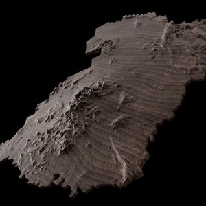 Arquivo Big Bend National Park Texas STL para fresagem CNC impressão 3D de alta resolução