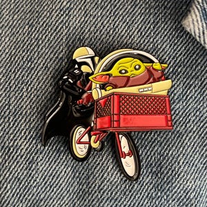 Baby Yoda Anime Star Wars Enamel Pin Cute Lapel Pin Brooch Jewelry Cartoon Badge Trendy Anime Backpack Accessories Kawaii Fathers Day Gift