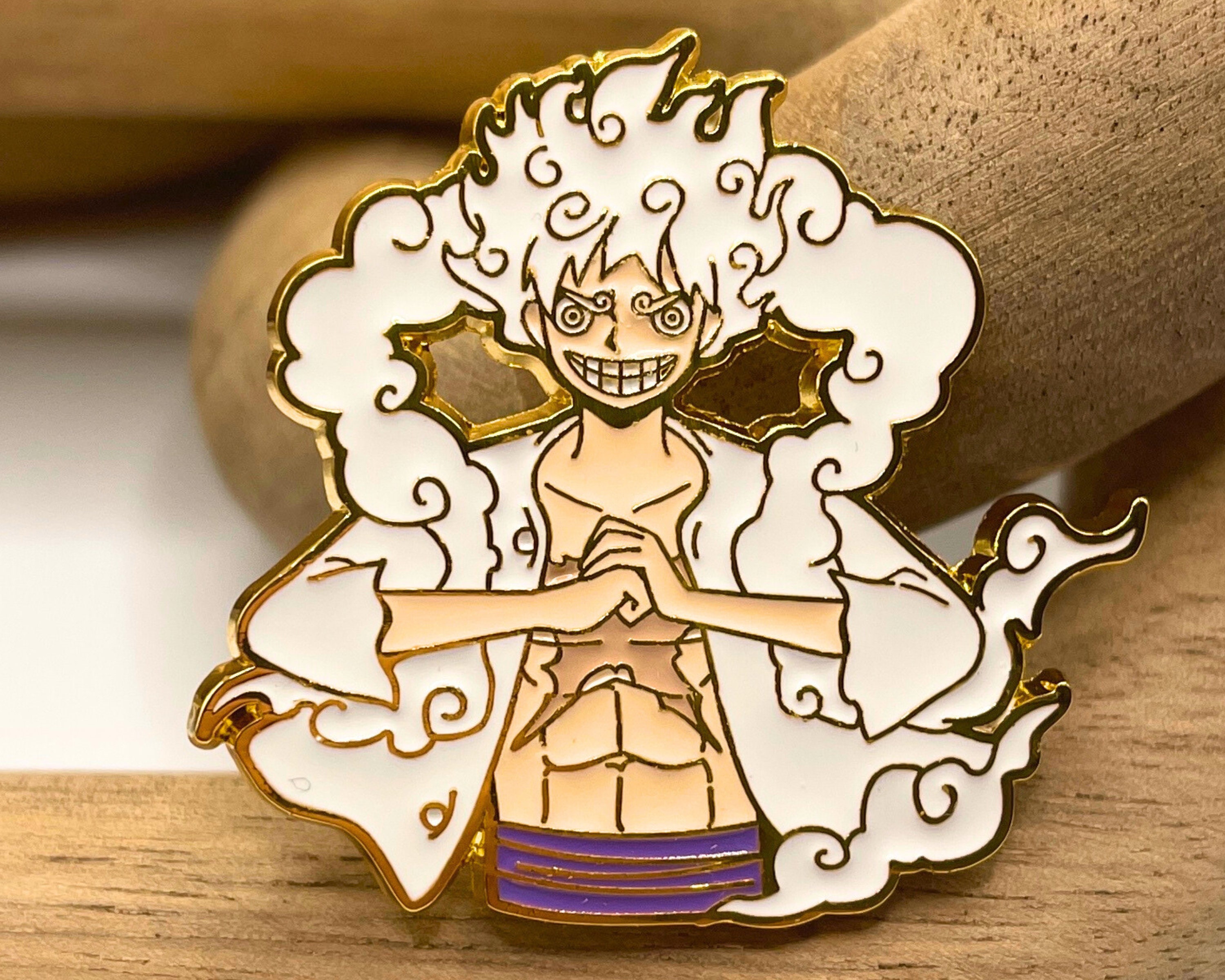 One-Piece Japanese Anime Luffy Standing Figure Metal Enamel Pin