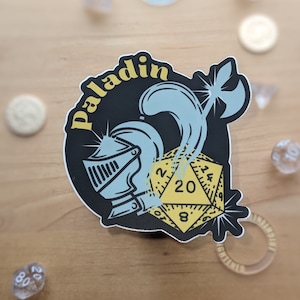 Paladin Sticker| DnD Stickers| DnD Classes| Dungeons and Dragons| D20 Sticker| DnD Gift| Dungeon Master| Dice Sticker| TTRPG Sticker