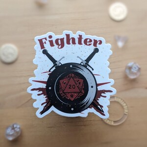 Fighter Dnd Sticker| DnD Sticker| DnD Classes| Dungeons and Dragons| D20 Sticker| DnD Gift| Dungeon Master| Dice Sticker| TTRPG Sticker| RPG
