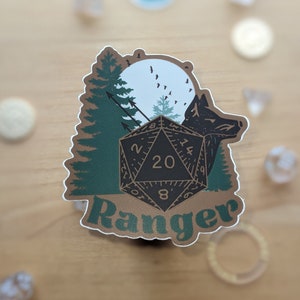 Ranger Sticker| DnD Stickers| DnD Classes| Dungeons and Dragons| D20 Sticker| DnD Gift| Dungeon Master| Dice Sticker| TTRPG| RPG| D&D