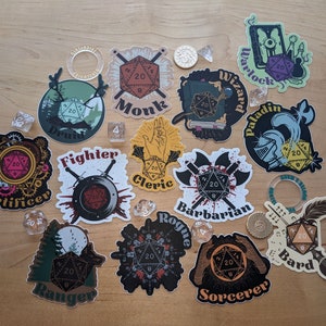 DnD Stickers| D&D Classes| Dungeons and Dragons Sticker| D20 Sticker| DnD Gift| Dungeon Master| Dice Sticker| TTRPG Sticker| Dnd 5e| D20