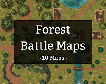 Carte du MDN| Carte de la forêt, cartes de bataille, cartes de bataille de donjons et dragons, carte de bataille Roll20, Fantasy Grounds, VTT, carte de bataille numérique, éclaireur