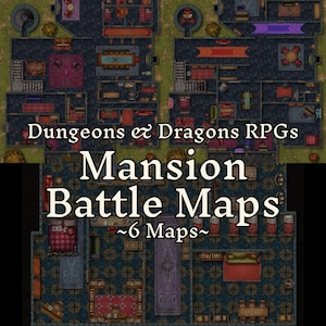 RPG Mansion Maps for Dungeons and Dragons Random Encounters-VTT DnD Tabletop Games