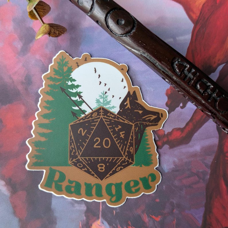 Dnd Stickers Ranger Ranger Sticker| Dnd Stickers| Dnd Classes| Dungeons and Dragons| D20 ...
