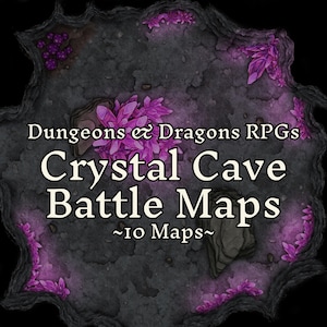 RPG Crystal Cave Battle Maps for Dungeons and Dragons VTT DnD Tabletop Games