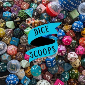 Mystery Scoops| Dice Scoops| Mystery Dice| Dungeons and Dragons Dice| Dnd Themed Scoops| Confetti Scoops| Mystery Bag| | Dice Goblin Scoops