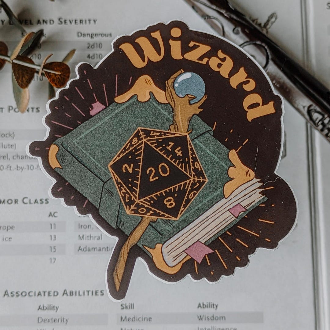 Dnd Switch Sticker Wizard Sticker| Dnd Stickers| Dnd Classes| Dungeons and Dragons| D20 ...