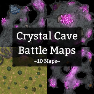 D&D Karte des Kampfes| Crystal Cave RPG Kampfkarten | D&D Fantasy Maps| RPG Karten | VTT World Maps| Pfadfinder| Rolle20| Fantasy-Gelände