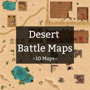 DnD-kaart| Desert Battle Maps, DnD Battle Maps, D&D Battlemap, Dungeon and Dragons, Roll20, VTT, digitale kaart, Pathfinder, Fantasy Grounds