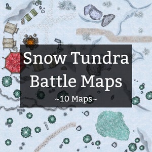 Mapas de DnD/Mapas de batallas de nieve/Dragones y mazmorras/Mapa del mundo de fantasía/VTT/Mapas de batalla digitales/Roll20/D&D/TTRPG/5e/Pathfinder/Mapa de la ciudad