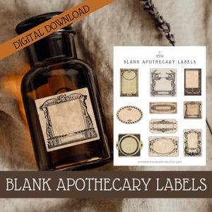 Vintage Apothecary Labels: Printable Wizard Potion Stickers (PDF Download)