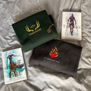 Throne of glass embroidered sweatshirts