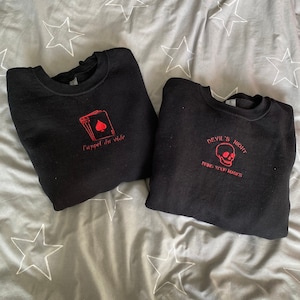 Devil’s Night by Penelope Douglas, Will Grayson embroidered sweatshirt, and Devil&#39;s Night design.
