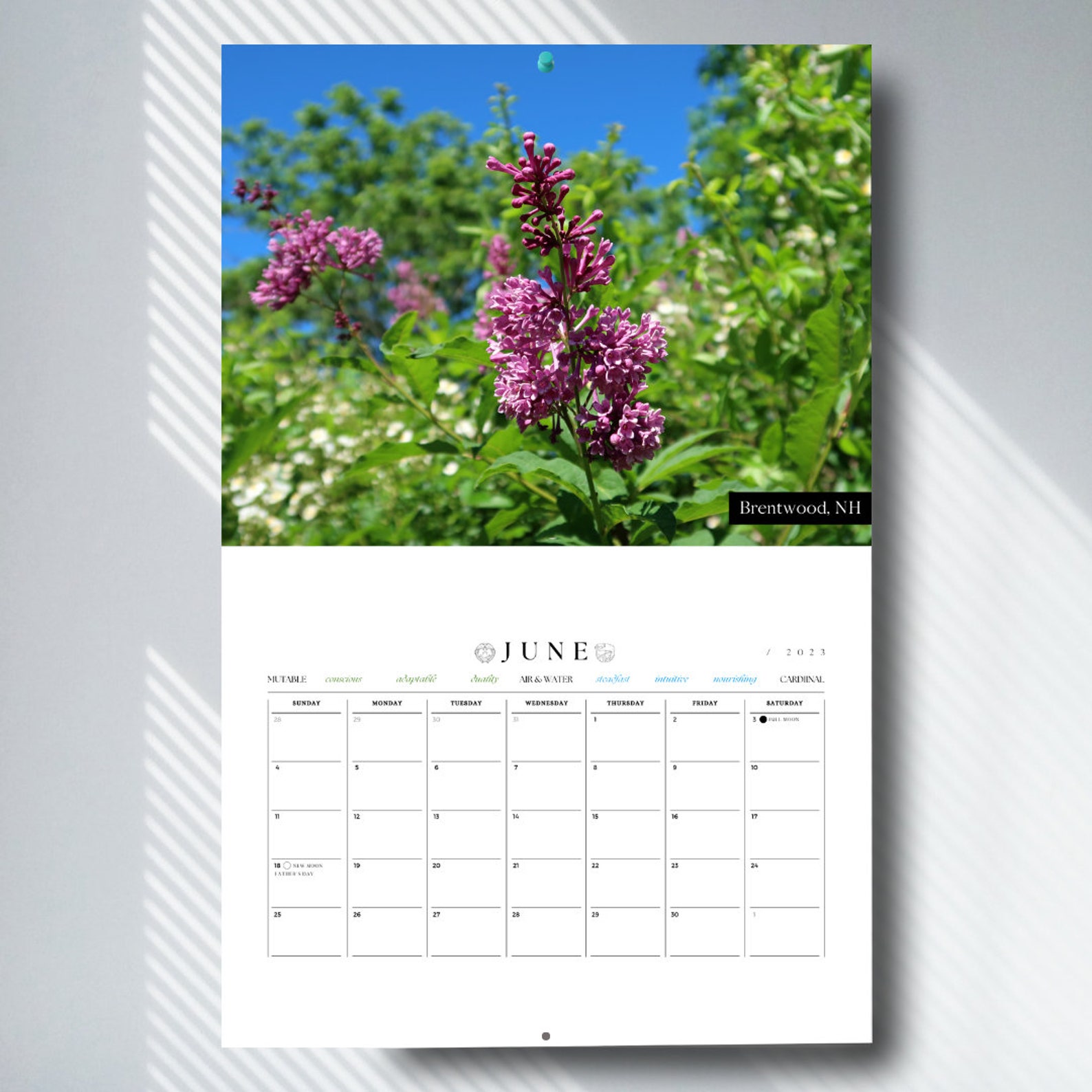 2023 Calendar 2023 Wall Calendar 2023 Nature Calendar 2023 Astrology